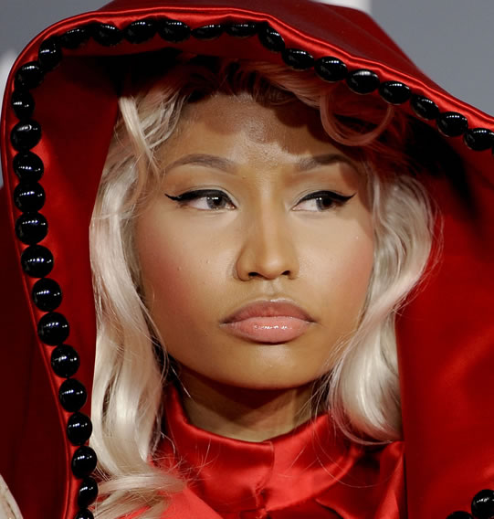 Nicki Minaj on the red carper at the 54th Grammys