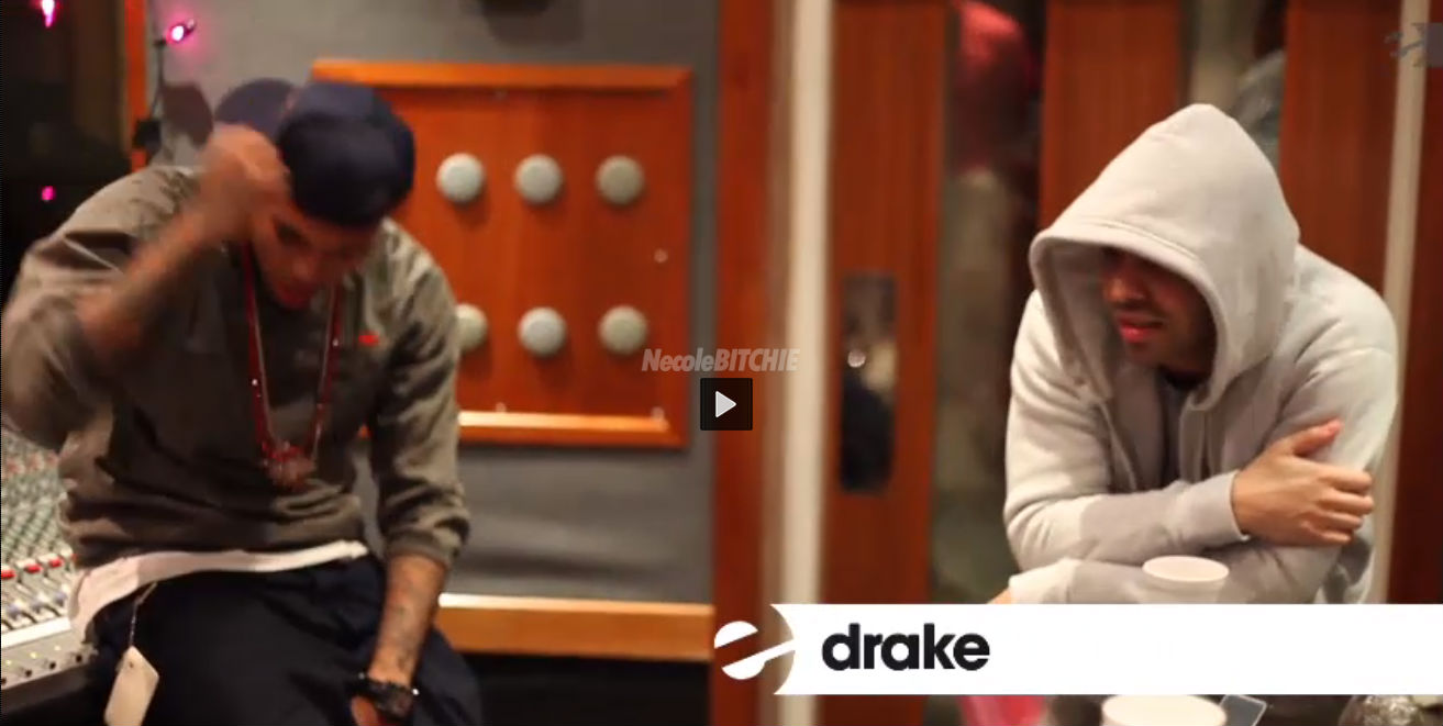 Drake-and-Chris-Brown-studio
